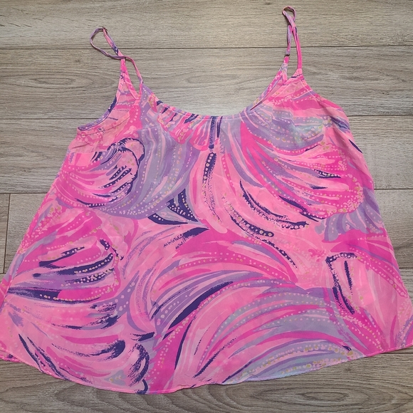 Lilly Pulitzer Tops - *SOLD* Lilly Pulitzer Graycee Tank Top Cami Magenta Oh My Guava Small Spaghett